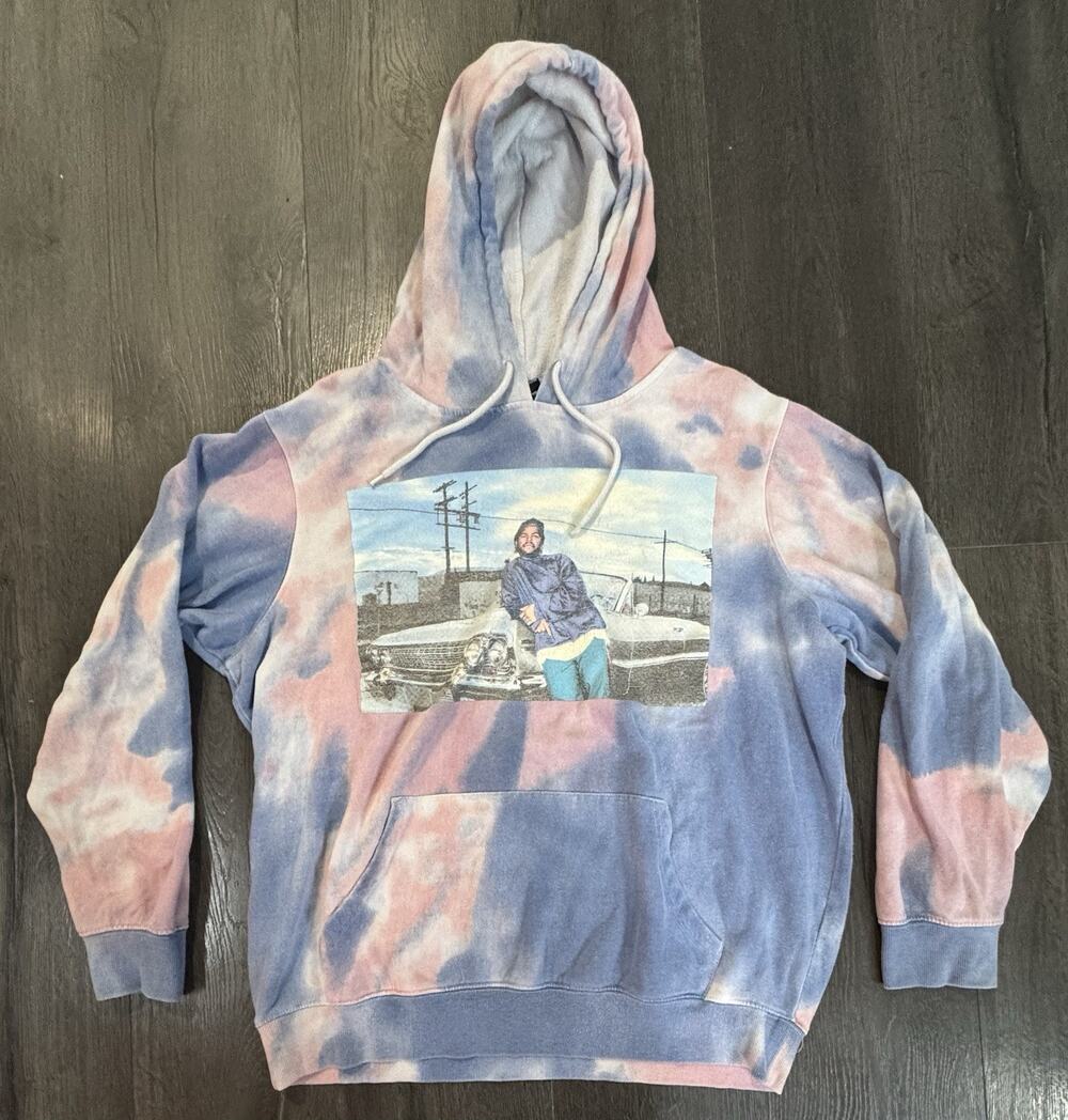Boyz N The Hood Pullover Tye Dye Men Sz Large DoughBoy Hoodie Ice Cube Pink Blue